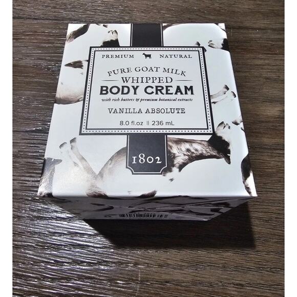 Beekman 1802 Pure Goat Milk Whipped Body Cream 8 oz Sealed Vanilla Absolute - Picture 3 of 3